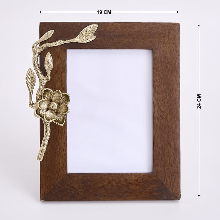 Nuqta Mango Wood Aluminium Photo Frame - 24x19cm