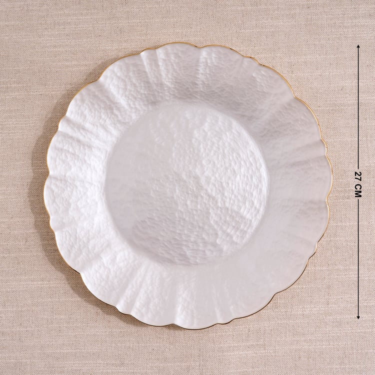 Signature Serve Pearl Set of 2 Glass Dinner Plates - 27cm