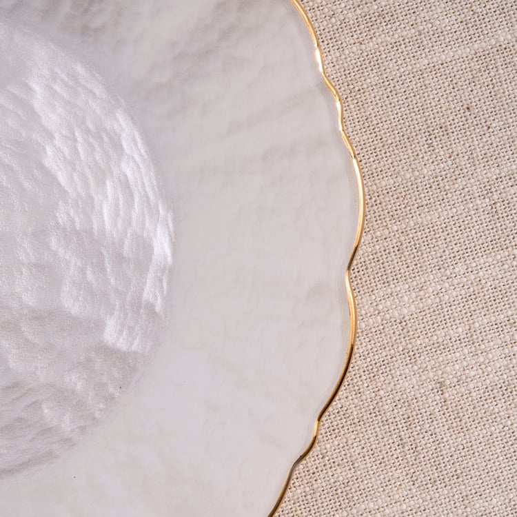 Signature Serve Pearl Set of 4 Glass Side Plates - 21cm