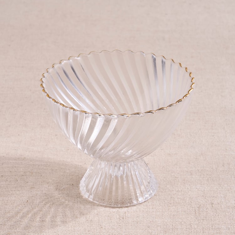 Signature Serve Swirl Set of 4 Glass Ice Cream Bowls - 280ml