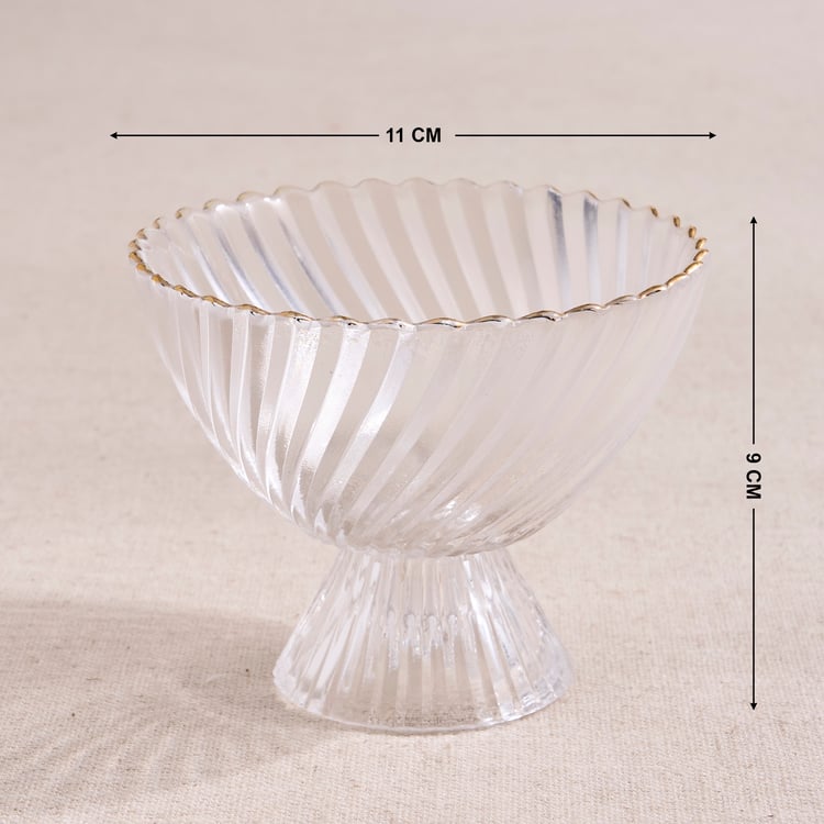 Signature Serve Swirl Set of 4 Glass Ice Cream Bowls - 280ml