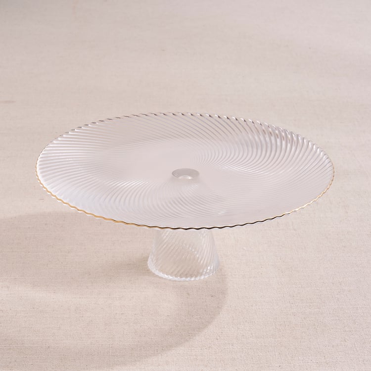 Signature Serve Swirl Glass Cake Stand