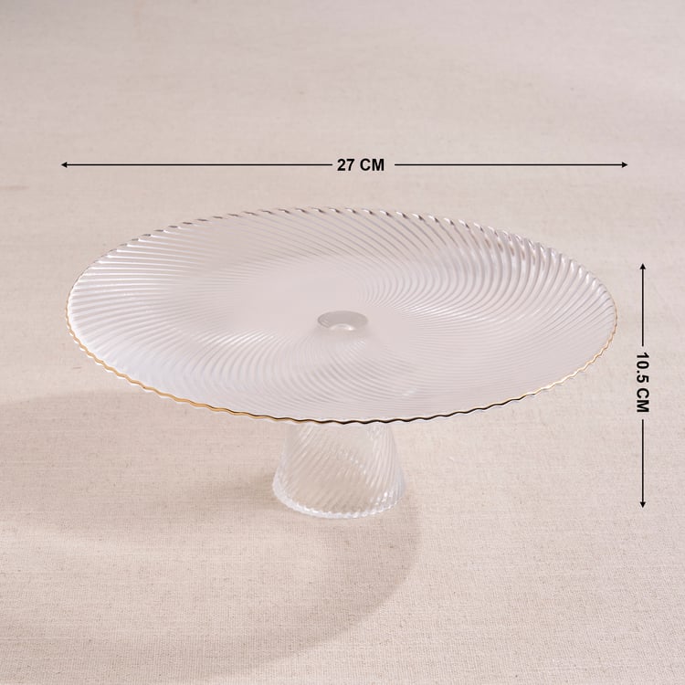 Signature Serve Swirl Glass Cake Stand