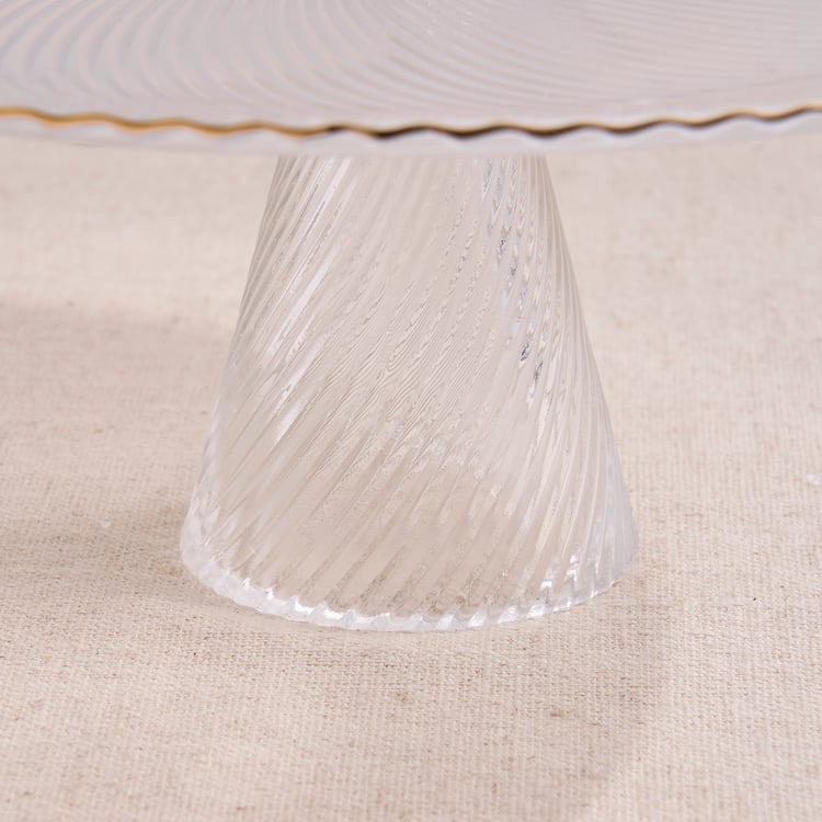Signature Serve Swirl Glass Cake Stand