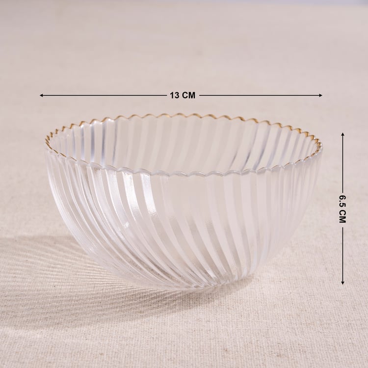 Signature Serve Swirl Set of 4 Glass Veg Bowls - 320ml