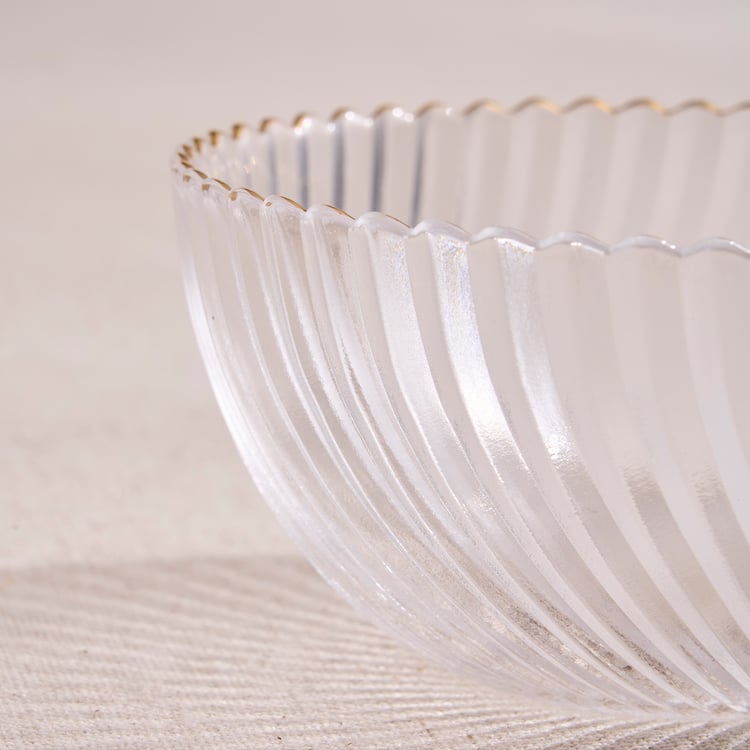 Signature Serve Swirl Set of 4 Glass Veg Bowls - 320ml
