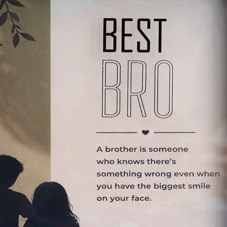 Bandhan Eden Best Brother Picture Frame with Rakhi