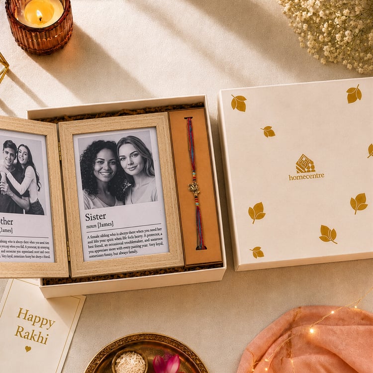 Bandhan Eden Foldable Photo Frame with Rakhi