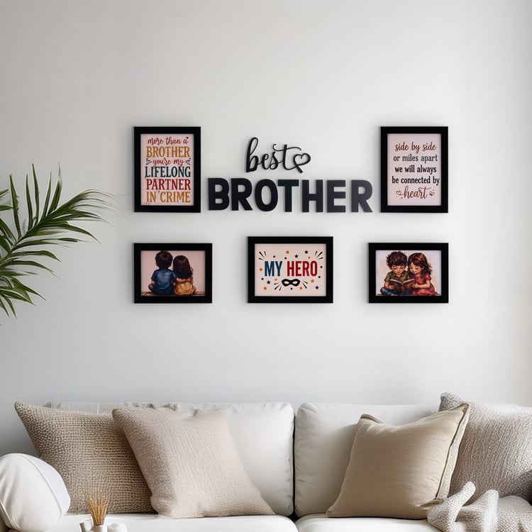 Bandhan Eden Set of 5 Brother Picture Frames with Plaques