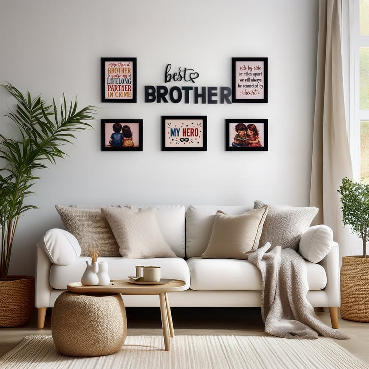 Bandhan Eden Set of 5 Brother Picture Frames with Plaques