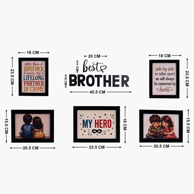 Bandhan Eden Set of 5 Brother Picture Frames with Plaques