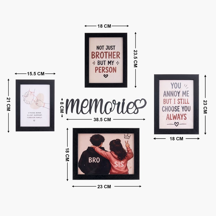 Bandhan Eden Set of 4 Brother Picture Frames with Plaques
