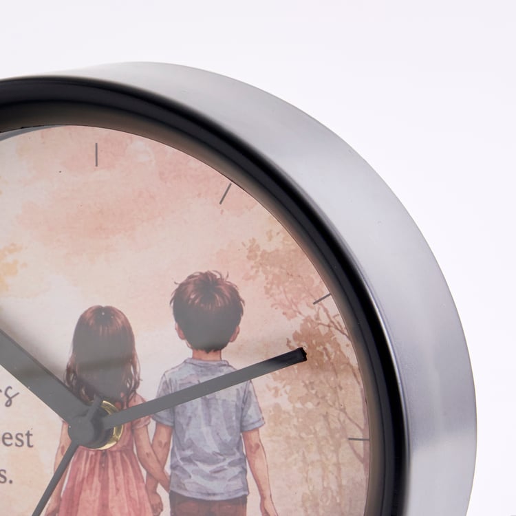 Bandhan Eden Printed Table Clock - 16x5.5cm