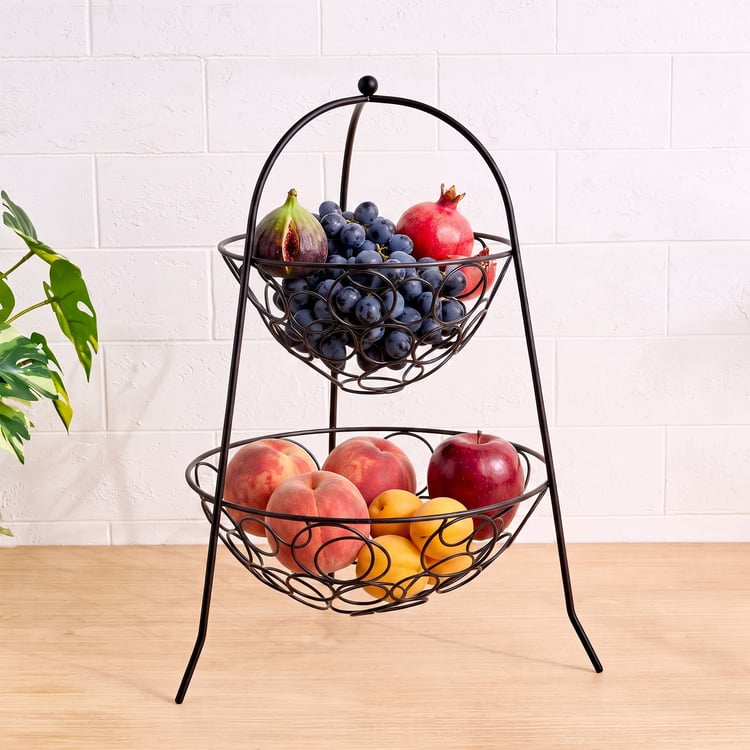 Orion Trenton Metal 2-Tier Vegetable and Fruit Basket