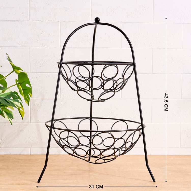 Orion Trenton Metal 2-Tier Vegetable and Fruit Basket