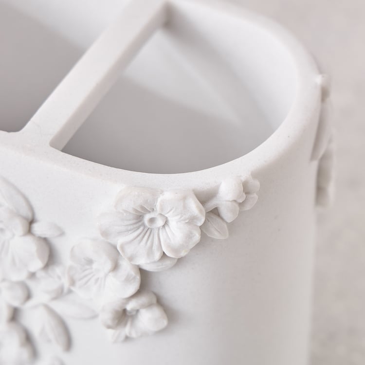 Ferny Aurelio Polyresin Floral Tooth Brush Holder