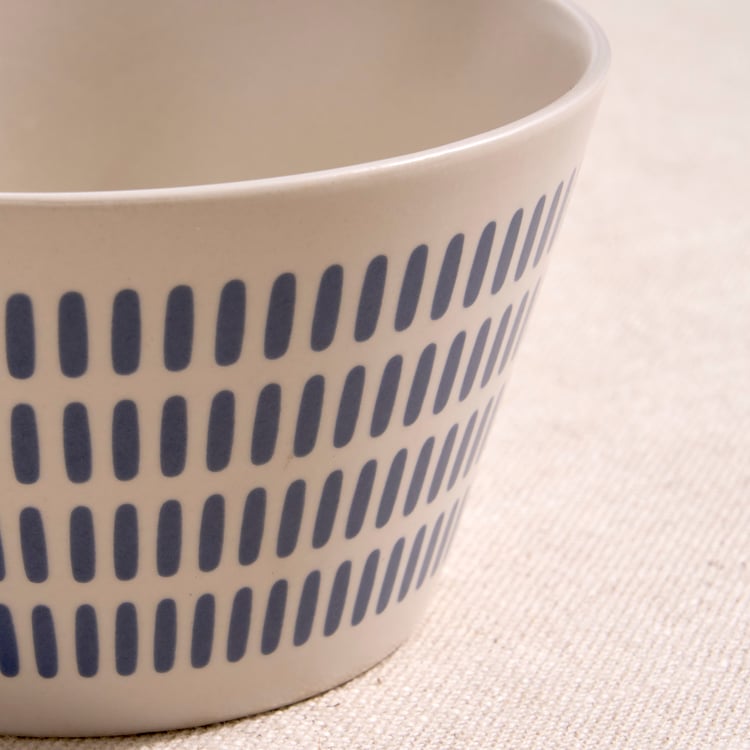 Boxed Love Emily Bowl Set of 3 Porcelain Striped Cereal Bowls - 500ml