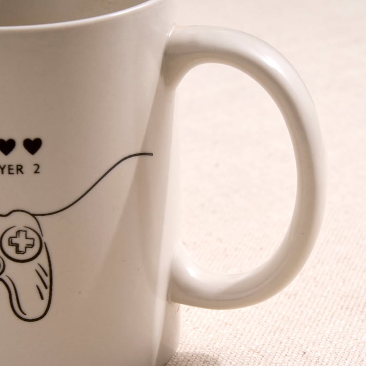 Boxed Love Game Big Set of 2 Porcelain Mugs - 340ml