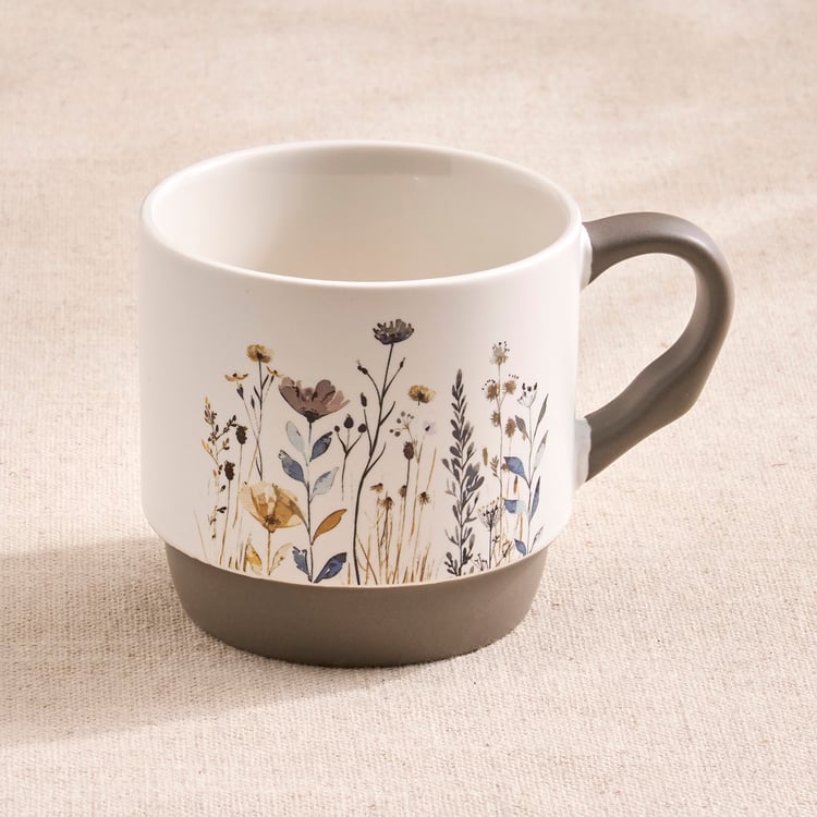 Blooming Stack Set of 2 Bone China Floral Print Mugs - 295ml