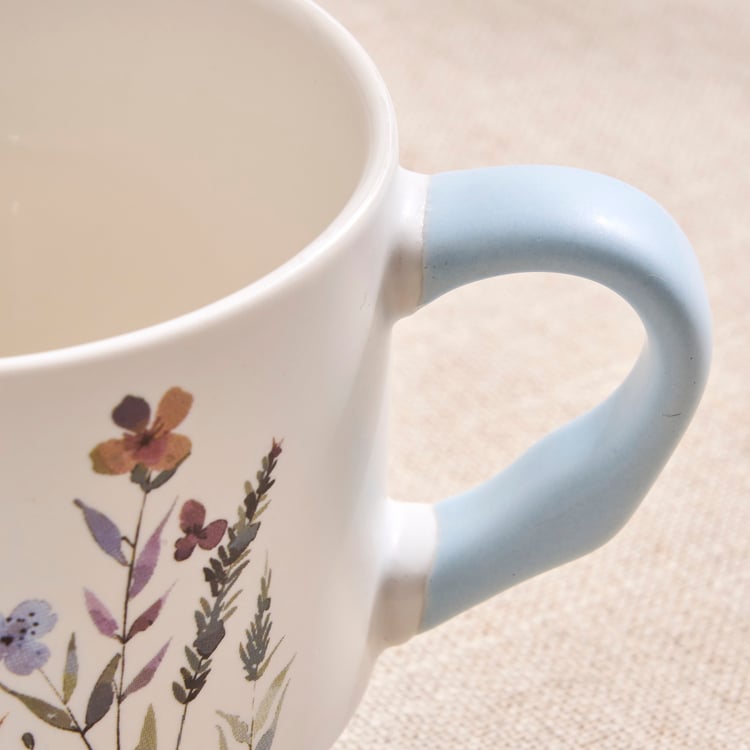 Blooming Stack Set of 2 Bone China Floral Print Mugs - 295ml