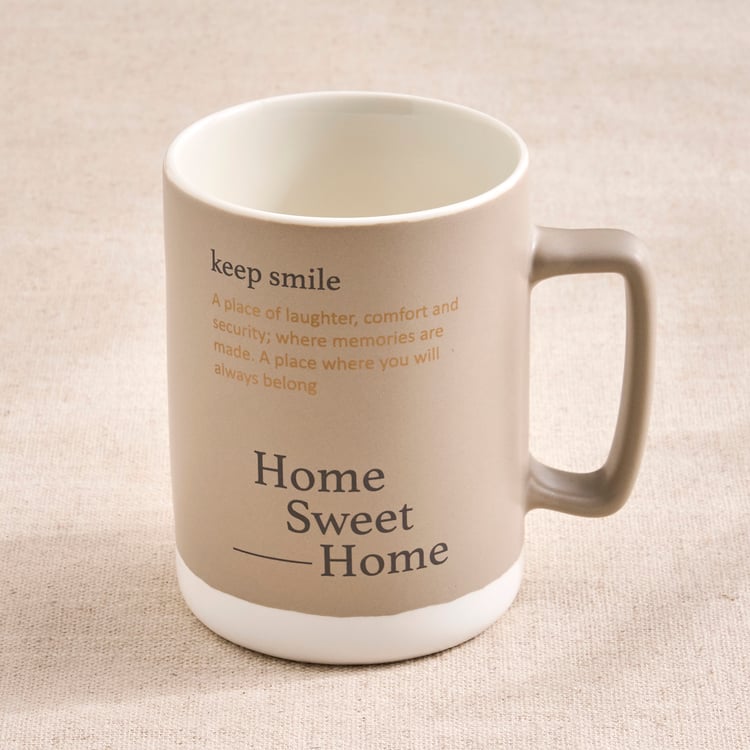 Musing Enjoy Life Set of 2 Bone China Printed Mugs - 395ml
