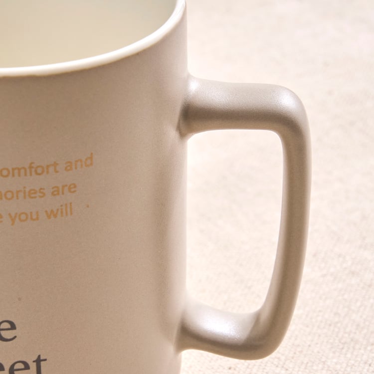 Musing Enjoy Life Set of 2 Bone China Printed Mugs - 395ml