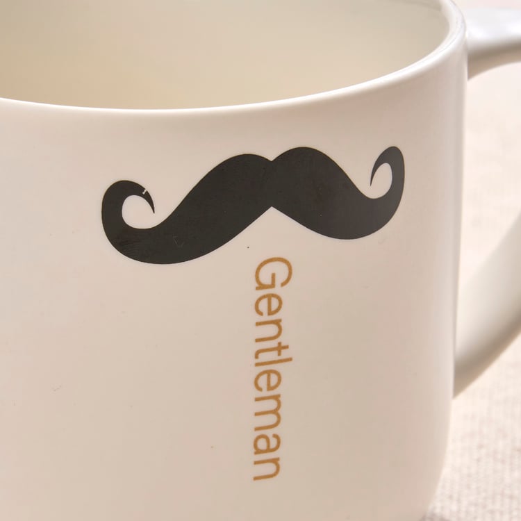 Musing Set of 2 Printed Bone China Mugs - 410ml