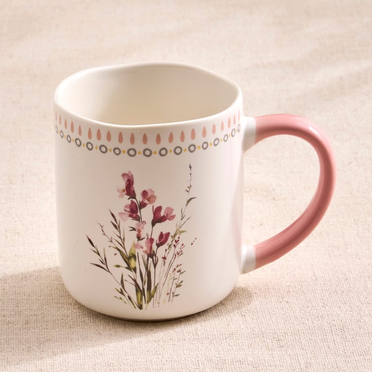 Musing Set of 2 Floral Print Bone China Mugs - 375ml