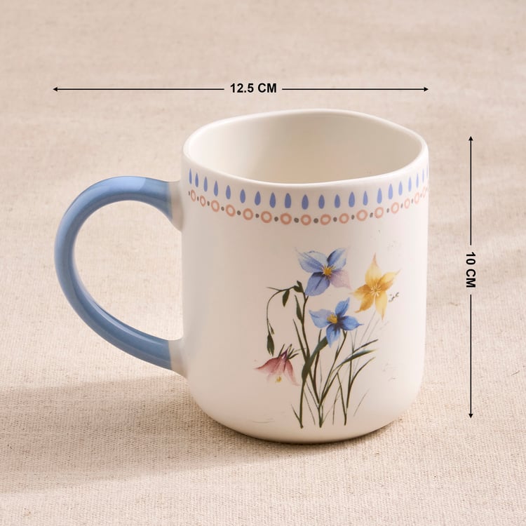 Musing Set of 2 Floral Print Bone China Mugs - 375ml