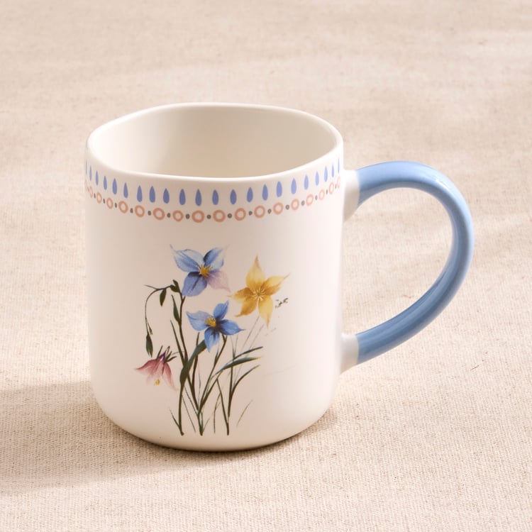 Musing Set of 2 Floral Print Bone China Mugs - 375ml