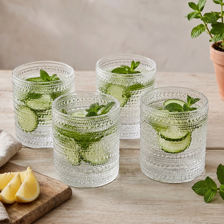 Wexford Trendy Pebble Set of 4 Whiskey Glasses - 360ml