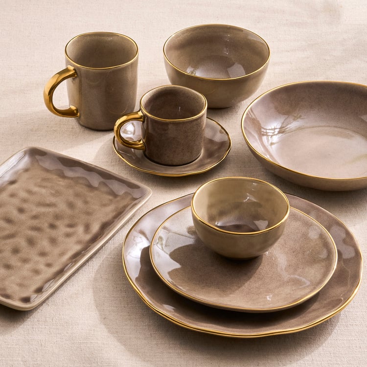 Earthbound Acorn Stoneware Cup and Saucer Set - 200ml