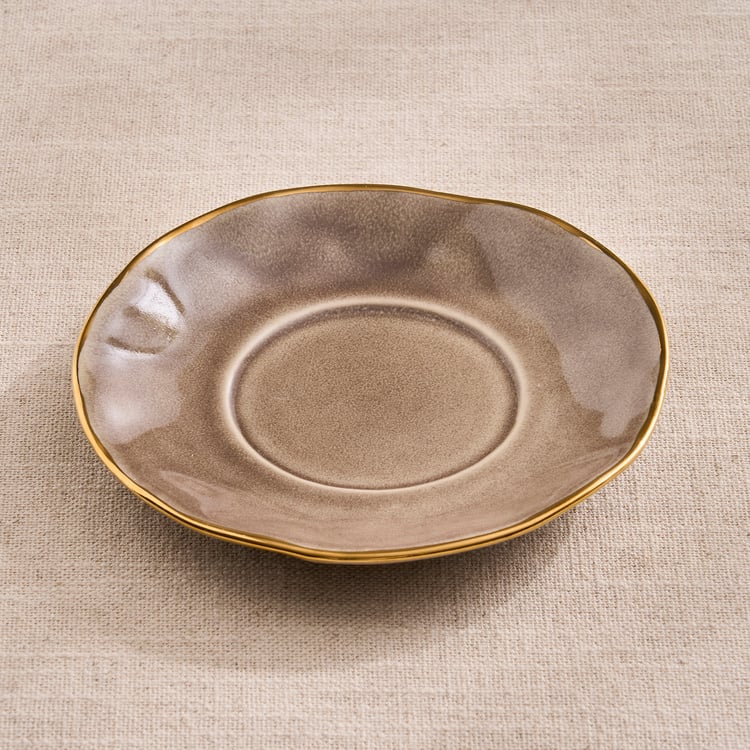 Earthbound Acorn Stoneware Cup and Saucer Set - 200ml