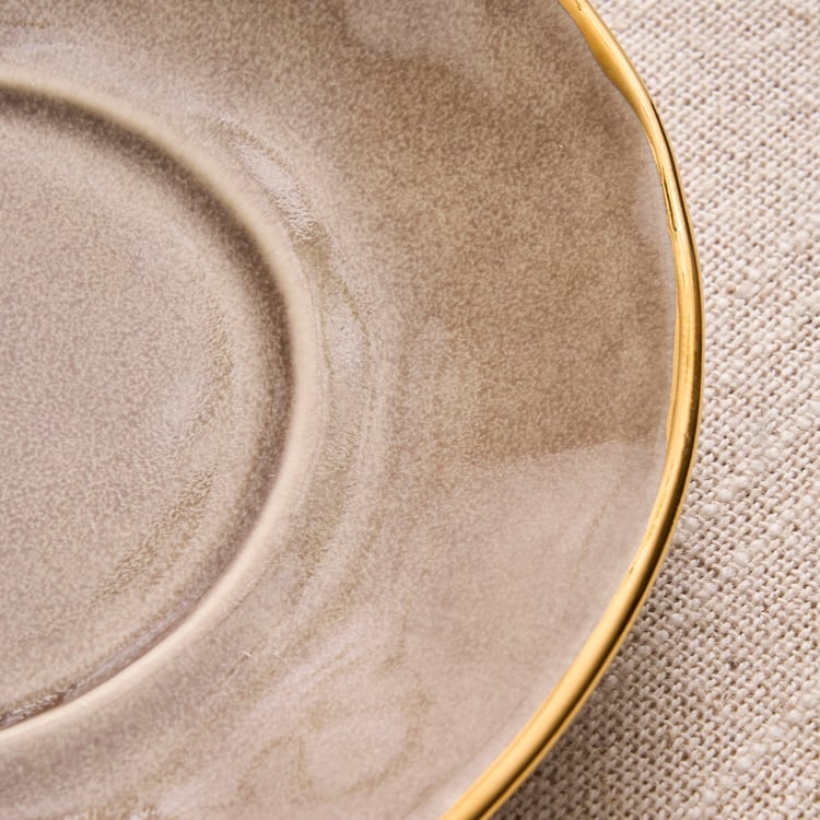 Earthbound Acorn Stoneware Cup and Saucer Set - 200ml