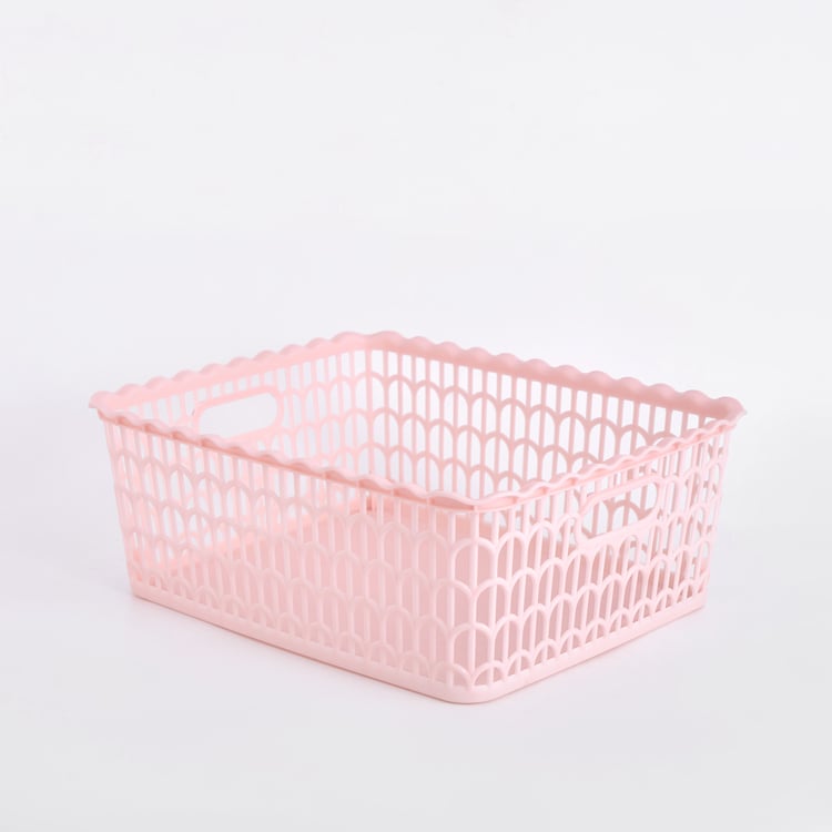 Corsica Scallop Polypropylene Storage Basket - Medium
