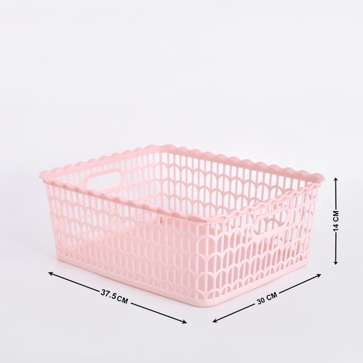 Corsica Scallop Polypropylene Storage Basket - Medium