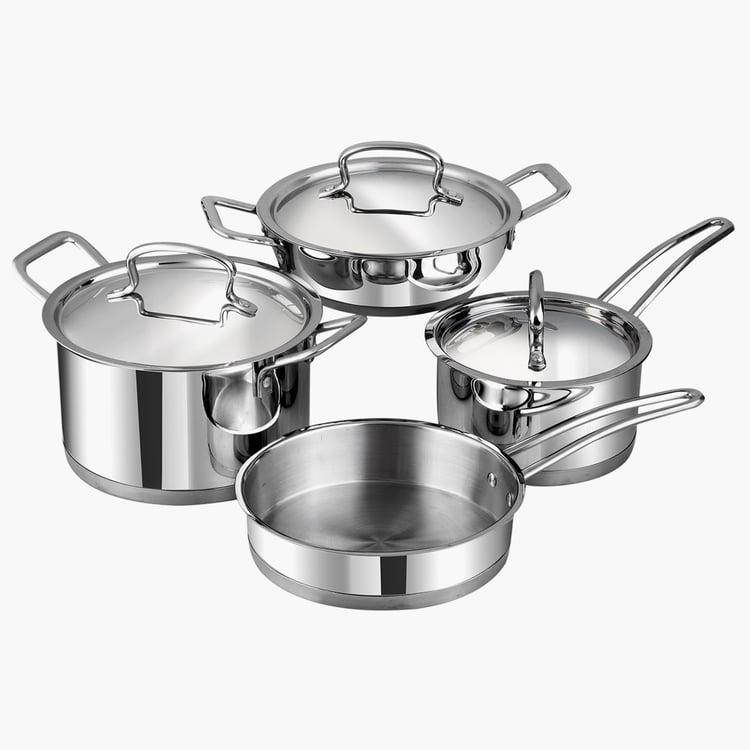 VINOD Classique Deluxe 7Pcs Stainless Steel Cookware Set
