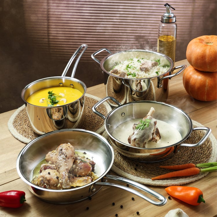 VINOD Classique Deluxe 7Pcs Stainless Steel Cookware Set