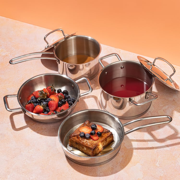 VINOD Classique Deluxe 7Pcs Stainless Steel Cookware Set