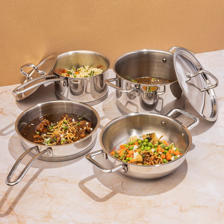VINOD Classique Deluxe 7Pcs Stainless Steel Cookware Set