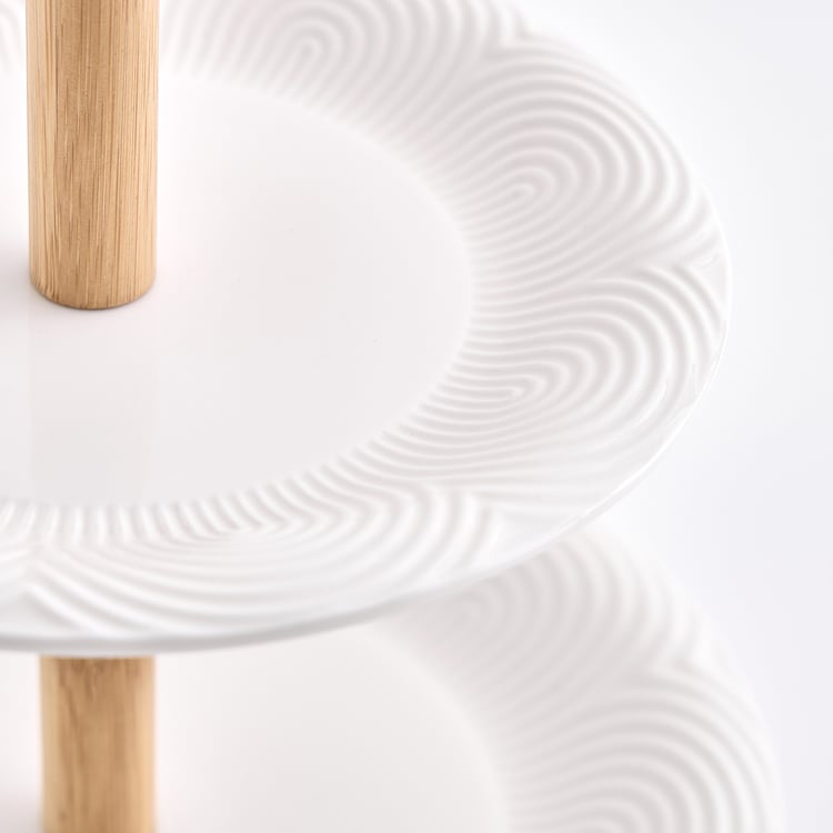 Natural Edit Porcelain 3-Tier Cake Stand