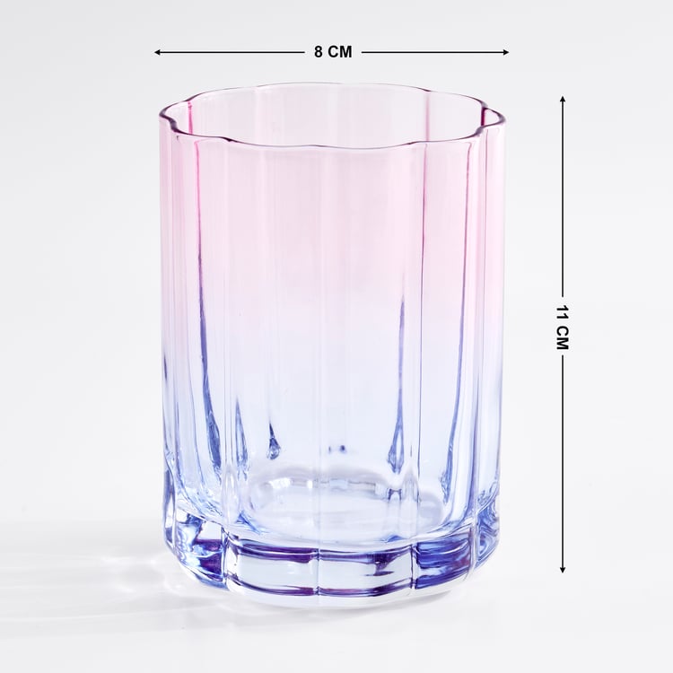 Wexford Trendy Ombre Flower Set of 4 Dof Glasses - 340ml