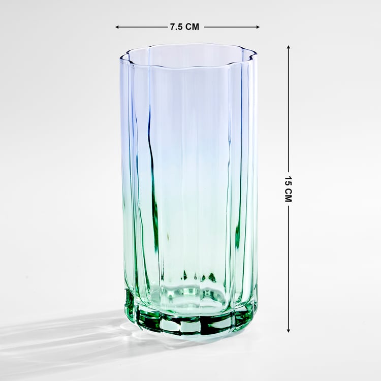 Wexford Trendy Ombre Flower Set of 4 Highball Glasses - 440ml