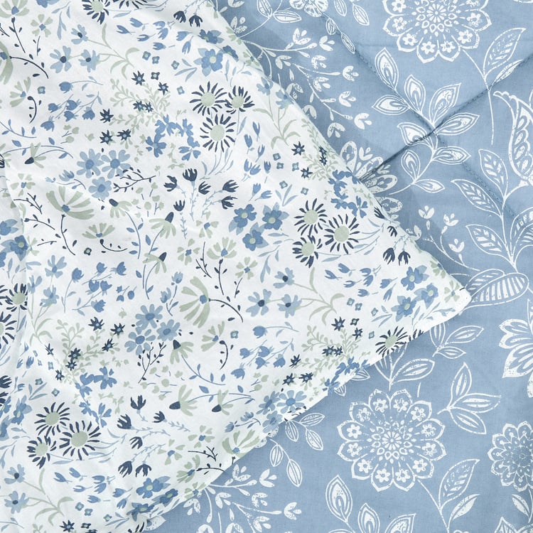 Chime Floral Cotton 4Pcs Printed Double Bed-In-A-Bag Set