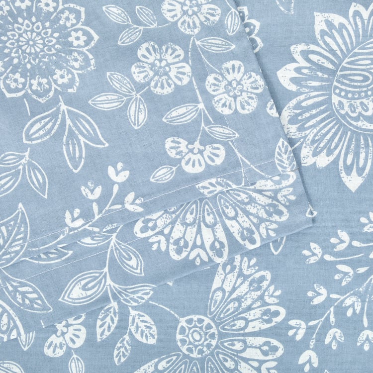 Chime Floral Cotton 4Pcs Printed Double Bed-In-A-Bag Set