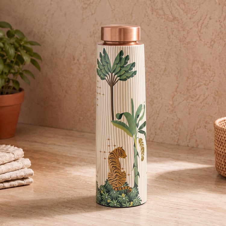 Infinity Rakhi Copper Printed Water Bottle - 950ml
