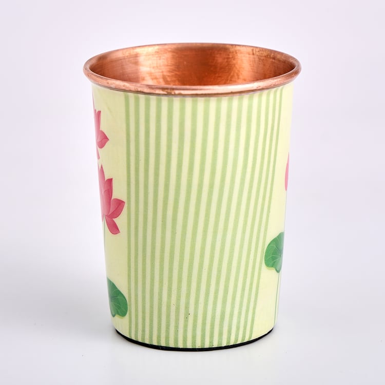 Infinity Rakhi 3Pcs Copper Water Bottle with Tumbler Set