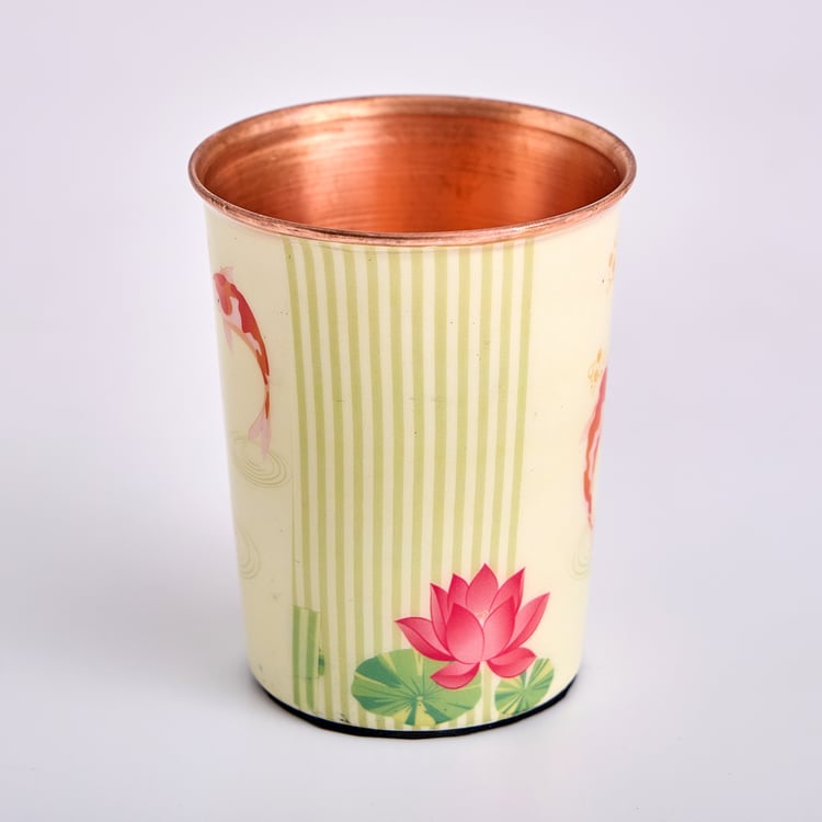 Infinity Rakhi 3Pcs Copper Water Bottle with Tumbler Set