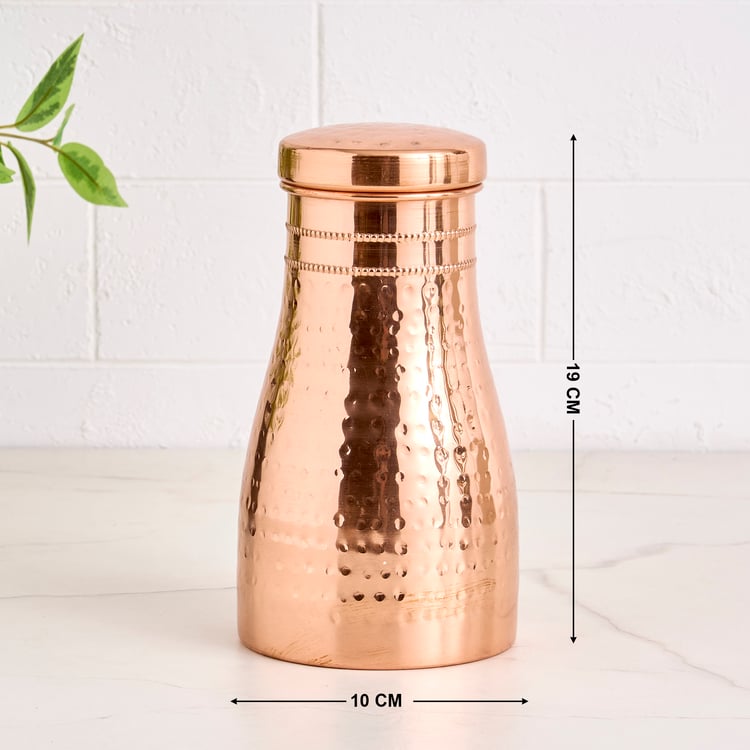 Infinity Rakhi Copper Bedside Decanter with Tumbler - 950ml