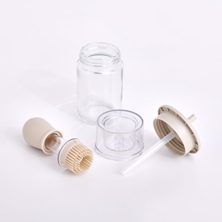 Pamolive Solin Glass Oil Bottle with Silicone Brush - 180ml